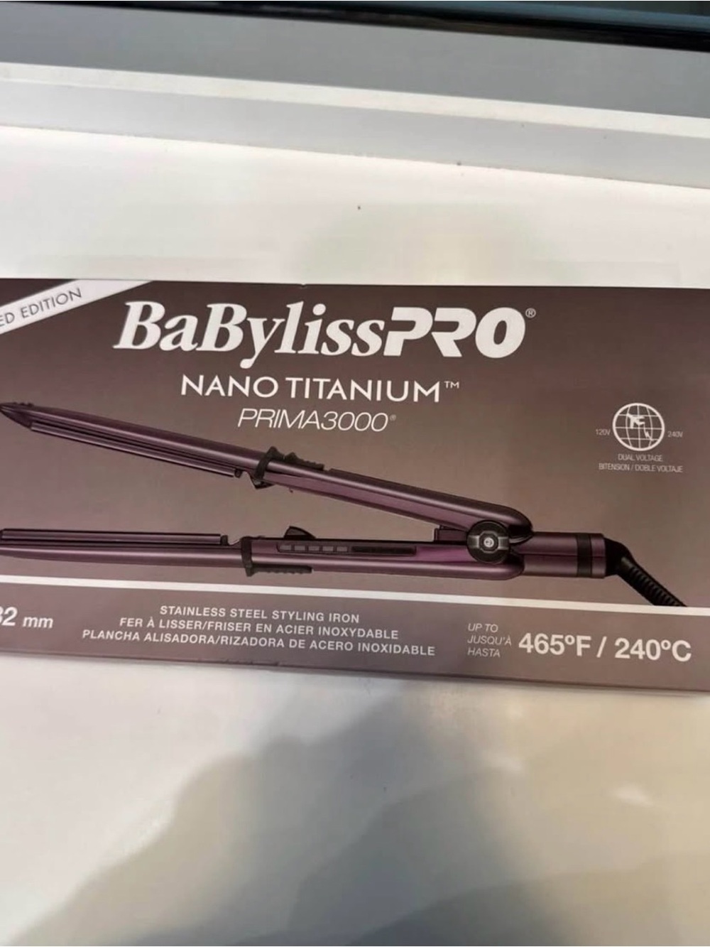 BaBylissPRO Nano Titanium Prima3000 Purple 1" Styling Iron